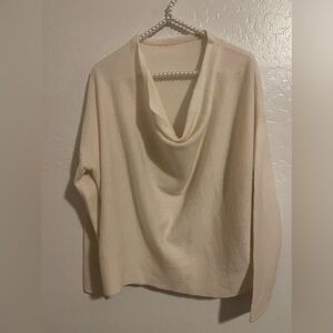 100% cashmere cowl neck sweater size M
